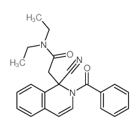 1-Isoquinolineacetamide,2-benzoyl-1-cyano-N,N-diethyl-1,2-dihydro-结构式