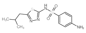 Benzenesulfonamide,4-amino-N-[5-(2-methylpropyl)-1,3,4-thiadiazol-2-yl]- Structure