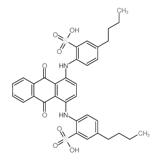 2,2-((9,10-Dihydro-9,10-dioxo-1,4-anthrylene)diimino)bis(5-butylbenzenesulphonic) acid结构式