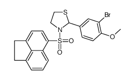 2-(3-Bromo-4-methoxyphenyl)-3-(1,2-dihydro-5-acenaphthylenylsulfo nyl)-1,3-thiazolidine结构式