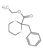 1,3-Dithiane-2-carboxylicacid, 2-(phenylmethyl)-, ethyl ester Structure