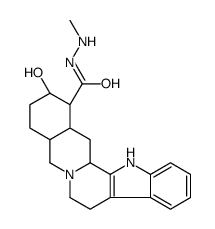 (1S,15R,18S,19R,20S)-18-hydroxy-N'-methyl-1,3,11,12,14,15,16,17,18,19,20,21-dodecahydroyohimban-19-carbohydrazide结构式