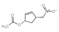 2-Cyclopenten-1-ol,4-(nitromethyl)-,acetate(ester),(1S,4R)-(9CI) structure