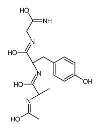 (2S)-2-[[(2S)-2-acetamidopropanoyl]amino]-N-(2-amino-2-oxoethyl)-3-(4-hydroxyphenyl)propanamide Structure