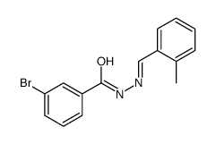 3-bromo-N-[(E)-(2-methylphenyl)methylideneamino]benzamide结构式