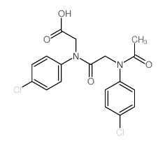 2-[[2-[acetyl-(4-chlorophenyl)amino]acetyl]-(4-chlorophenyl)amino]acetic acid structure