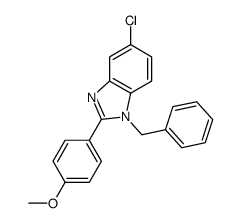 1-benzyl-5-chloro-2-(4-methoxyphenyl)benzimidazole结构式