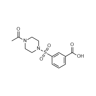 3-((4-乙酰哌嗪-1-基)磺酰基)苯甲酸结构式