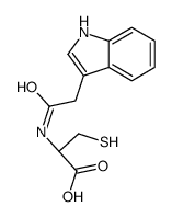 (2R)-2-[[2-(1H-indol-3-yl)acetyl]amino]-3-sulfanylpropanoic acid Structure