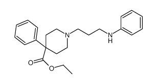 Ethyl 1-(3-anilinopropyl)-4-phenyl-4-piperidinecarboxylate结构式