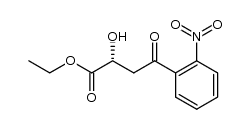 (2R)-2-hydroxy-4-(2-nitrophenyl)-4-oxobutyric acid ethyl ester结构式