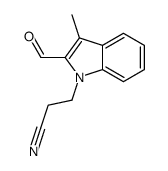 3-(2-formyl-3-methylindol-1-yl)propanenitrile结构式