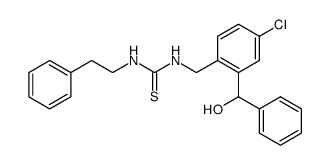 1-[4-chloro-2-(hydroxy-phenyl-methyl)-benzyl]-3-phenethyl-thiourea结构式