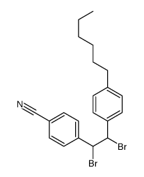 4-[1,2-dibromo-2-(4-hexylphenyl)ethyl]benzonitrile Structure