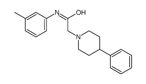 N-(3-methylphenyl)-2-(4-phenylpiperidin-1-yl)acetamide结构式