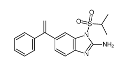 1-<(1-methylethyl)sulfonyl>-6-(1-phenylethenyl)-1H-benzimidazol-2-amine Structure