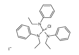 tris(N-phenyl-N-ethylamino)chlorophosphonium iodide结构式