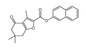 naphthalen-2-yl 3,6,6-trimethyl-4-oxo-5,7-dihydro-1-benzofuran-2-carboxylate Structure