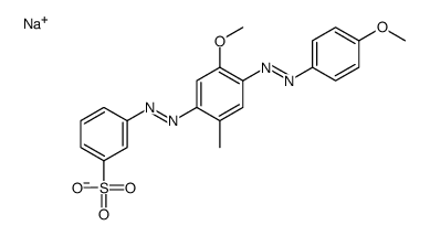 3-[[5-Methoxy-4-[(4-methoxyphenyl)azo]-2-methylphenyl]azo]benzenesulfonic acid sodium salt Structure