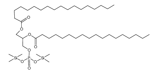 3-((bis((trimethylsilyl)oxy)phosphoryl)oxy)propane-1,2-diyl distearate Structure