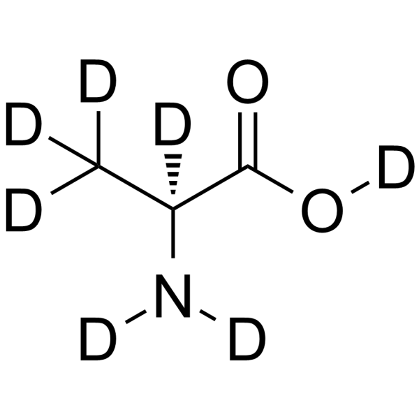 L-丙氨酸-d7结构式