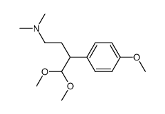 (+/-)-4-(dimethylamino)-1,1-dimethoxy-2-(p-methoxyphenyl)butane结构式