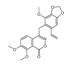 7,8-dimethoxy-4-(4-methoxy-6-vinyl-benzo[1,3]dioxol-5-ylmethyl)-benz[d][1,2]oxazin-1-one Structure