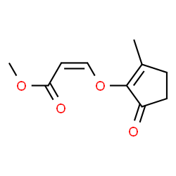 2-Propenoicacid,3-[(2-methyl-5-oxo-1-cyclopenten-1-yl)oxy]-,methylester,(2Z)-(9CI) structure