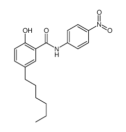 5-hexyl-2-hydroxy-N-(4-nitrophenyl)benzamide Structure