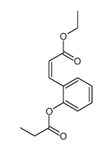 ethyl 3-[2-(1-oxopropoxy)phenyl]acrylate structure