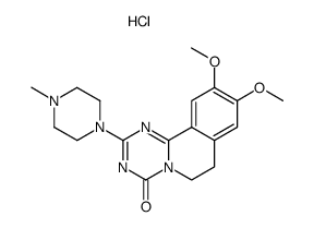 9,10-dimethoxy-2-(N-methylpiperazino)-6,7-dihydro-4H-1,3,5-triazino<2,1-a>isoquinolin-4-one hydrochloride Structure