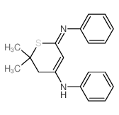 2,2-dimethyl-N-phenyl-6-phenylimino-3H-thiopyran-4-amine structure