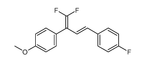 Benzene, 1-[(1E)-4,4-difluoro-3-(4-methoxyphenyl)-1,3-butadien-1-yl]-4-fluoro结构式