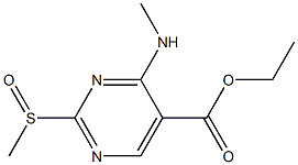 Ethyl 4-(methylamino)-2-(methylsulfonyl)pyrimidine-5-carboxylate structure