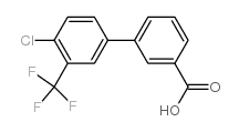 4-氯-3-(三氟甲基)-[1,1-联苯]-3-羧酸结构式