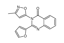 2-(furan-2-yl)-3-(3-methyl-1,2-oxazol-5-yl)quinazolin-4-one结构式