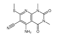 5-amino-6-cyano-1,3-dimethyl-7-methylthiopyrido<2,3-d>pyrimidine-2,4-(1H,3H)-dione结构式