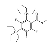 2,3,5-trifluoro-N,N-dimethyl-4,6-bis(triethylgermyl)benzamide结构式