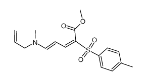 methyl 5-[allyl(methyl)amino]-2-[(4-methylphenyl)sulphonyl]penta-2,4-dienoate结构式