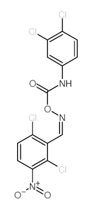 [(2,6-dichloro-3-nitro-phenyl)methylideneamino] N-(3,4-dichlorophenyl)carbamate结构式