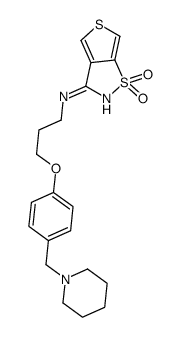 N-(4-(3-(1-piperidinylmethyl)phenoxy)propyl)thieno(3,4-d)isothiazol-3-amine 1,1,-dioxide结构式