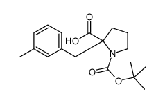 (R)-1-(TERT-BUTOXYCARBONYL)-2-(3-METHYLBENZYL)PYRROLIDINE-2-CARBOXYLIC ACID Structure