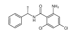 2-amino-4,6-dichloro-N-((S)-1-phenyl-ethyl)-benzamide结构式