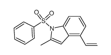 2-methyl-1-(phenylsulfonyl)-4-vinyl-1H-indole结构式