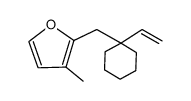 3-methyl-2-(1-vinyl-cyclohexylmethyl)-furan Structure