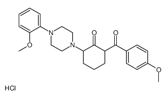 2-(4-methoxybenzoyl)-6-[4-(2-methoxyphenyl)piperazin-1-yl]cyclohexan-1-one,hydrochloride结构式