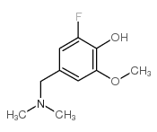 4-二甲基氨基甲基-6-氟-2-甲氧基苯酚结构式