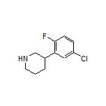 3-(5-氯-2-氟苯基)哌啶结构式