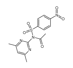 N-(4,6-dimethyl-pyrimidin-2-yl)-N-(4-nitro-benzenesulfonyl)-acetamide结构式