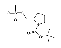 tert-butyl 2-(methylsulfonyloxymethyl)pyrrolidine-1-carboxylate结构式